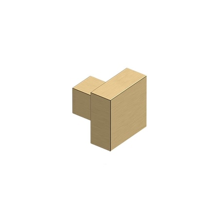 Deltana 1-1/4 Modern Square Cabinet Knob Satin Brass Finish KS125U4
